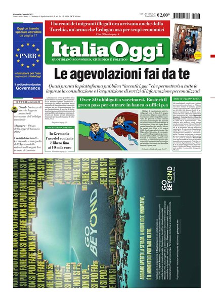 Italia oggi : quotidiano di economia finanza e politica